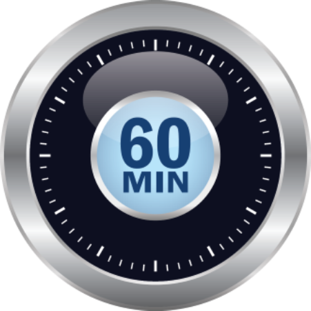 High capacity Li-Ion battery with 60 minutes operating time