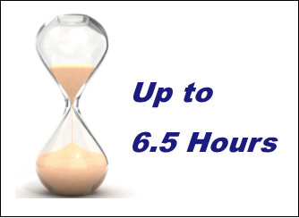 Up to 6.5 Hours Continuous Usage